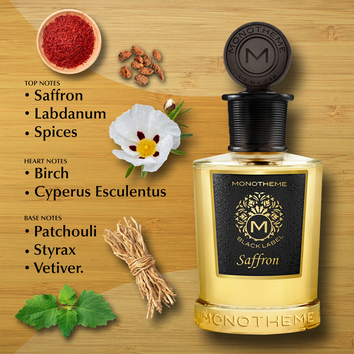 Monotheme Saffron Perfume – Luxurious EDP Spray for All 100 ml