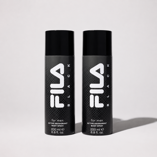 Men Black Active Long Lasting Deodorant Body Spray (Pack)