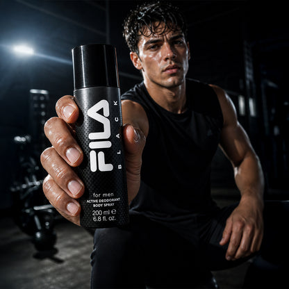 Men Black Active Long Lasting Deodorant Body Spray (Pack)