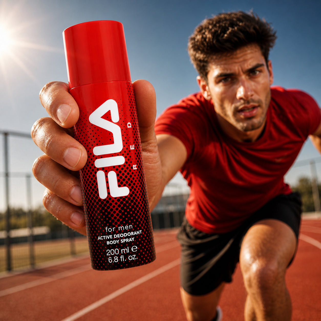 Men Red Active Deodorant Body Spray (Pack)