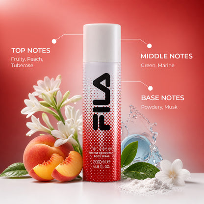 FILA Women Intense Deodorant Peach Floral Body Spray