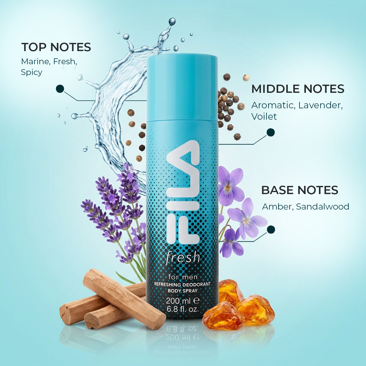 Men Refreshing Long Lasting Deodorant Body Spray (Pack)